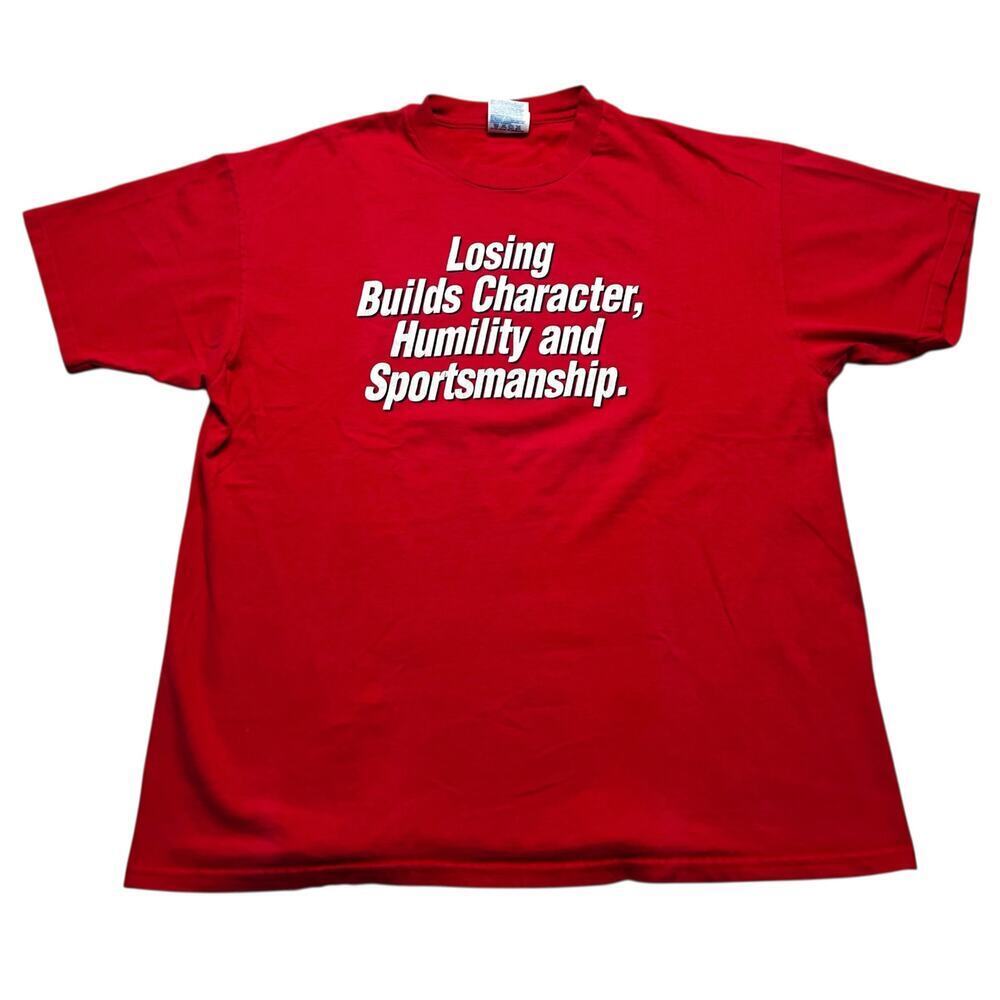 Vintage Y2K Honda Racing “ Honda builds Champions”Short Sleeve T-Shirt Red Sz XL
